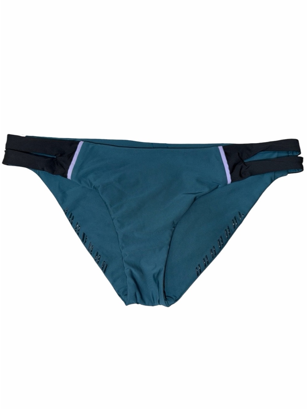 Hurley Bikini Bottom Teal Strappy Cutout Swim Bottom XL NWOT